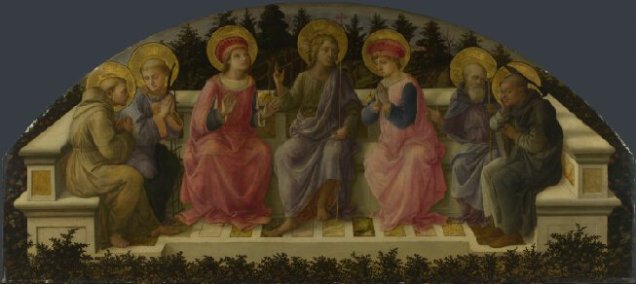 Fra Filippo Lippi, 'Seven Saints', c. 1450-3, National Gallery